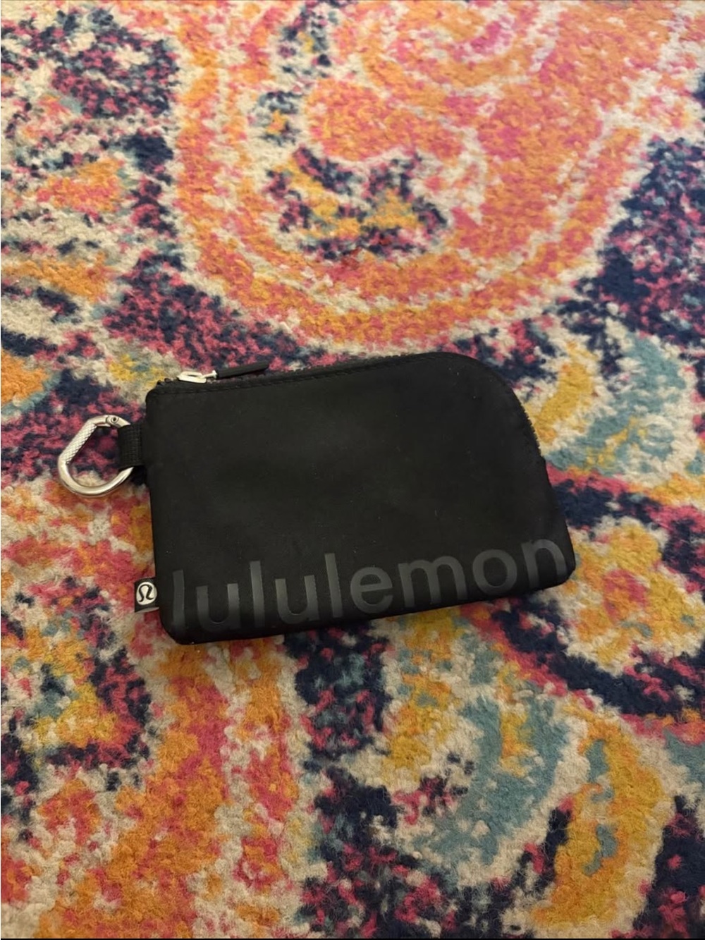 lululemon athletica Black Small Zipper Pouch Key Clip